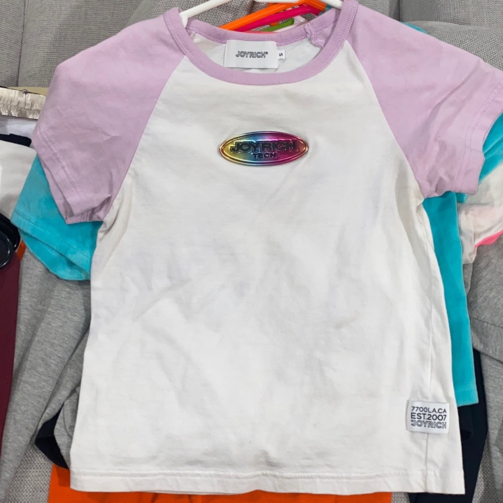 Joy rich white fitted t shirt